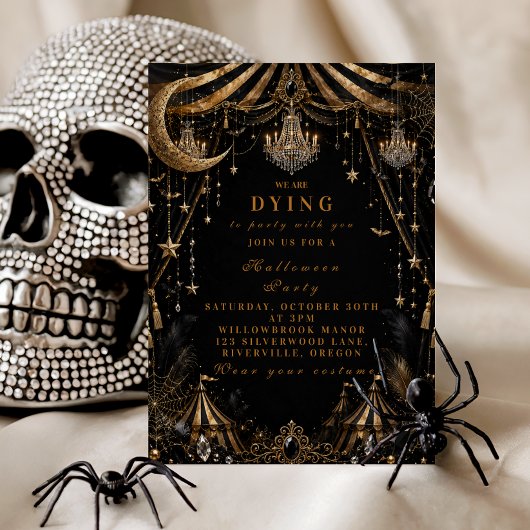 Elegant Carneval Halloween Feest Kaart
