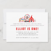 Elegant Carnival Circus Festival Party Birthday Kaart (Voorkant)