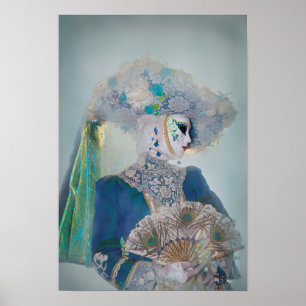 Elegant Carnival Costume, Venetië Poster