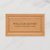 Elegant Carpenter Contractor Wooden Texture Visitekaartje (Voorkant)