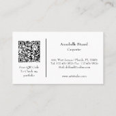 Elegant Carpenter Wood Cabinetmaker & Handyman Visitekaartje (Achterkant)