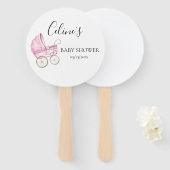 Elegant  Carriage Baby shower Handwaaier (Voorkant en achterkant)
