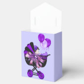 Elegant Carriage Lavendel Paarse Baby shower Bedankdoosjes (Geopend)