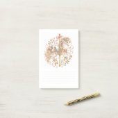 Elegant Carrouselpaard Frans Sprookje Post-it® Notes (Op bureau)
