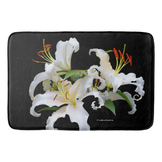 Elegant Casablanca White Oriental Lilies Badmat (Voorkant)