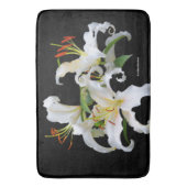 Elegant Casablanca White Oriental Lilies Badmat (Voorkant Verticaal)