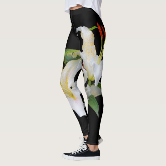Elegant Casablanca White Oriental Lilies Leggings (Links)