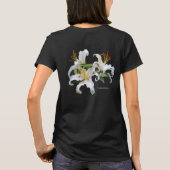 Elegant Casablanca White Oriental Lilies T-shirt (Achterkant)