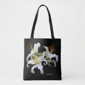 Elegant Casablanca White Oriental Lilies Tote Bag (Voorkant)