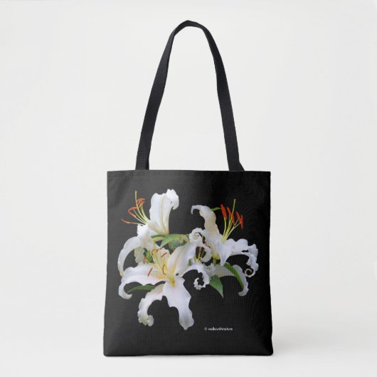 Elegant Casablanca White Oriental Lilies Tote Bag (Voorkant)
