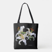 Elegant Casablanca White Oriental Lilies Tote Bag (Achterkant)
