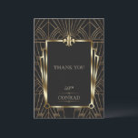 Elegant Casino Black Gold Art Deco 50th Birthday Bedankkaart<br><div class="desc">Elegant Art Deco Casino Royale Birthday-kaartontwerp. Gebruik het gereedschap Personaliseren om je gegevens toe te voegen. Voor meer,  bezoek alsjeblieft mijn Gatsby Casino Collectie.</div>