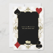 Elegant Casino Las Vegas Poker Vows Renewal Kaart (Achterkant)