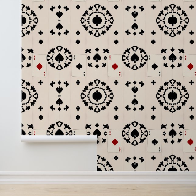 Elegant Casino Royale: Ace & King spelen Kaart Behang (Applicatie)