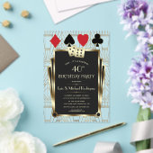 Elegant Casino Royale Las Vegas Poker Verjaardag Acryl Uitnodigingen (Insitu (Huwelijk))