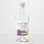 Elegant Cassis Magenta Roos Weddenschap Hartelijk  Likeurfles Etiket (Voorkant)
