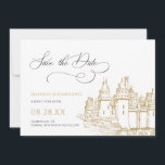 Elegant Castle, eenmaal op een momentele feilloze  Save The Date<br><div class="desc">Kan worden aangepast aan uw behoeften. // Op zoek naar matchings- of complementaire posten? Andere kantoorbenodigdheden uit de set die beschikbaar is in de afdeling "collecties" van mijn winkel. // Hulp nodig bij het aanpassen van uw ontwerp? Heb je andere ideeën? Je kunt me direct aanraken (Zoe).</div>