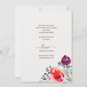 Elegant casual informele minimalistische uitnodigi kaart (Achterkant)