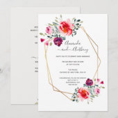 Elegant casual informele minimalistische uitnodigi kaart (Voorkant / Achterkant)