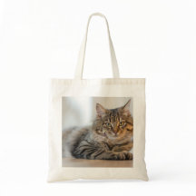 Elegant Cat Afbeelding Canvas tas