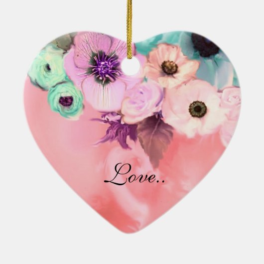 ELEGANT CAT-, BIG DIVA-PET- EN ROOS-Valentijn Keramisch Ornament (Achterkant)
