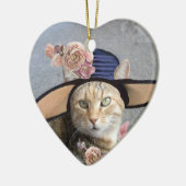 ELEGANT CAT-, BIG DIVA-PET- EN ROOS-Valentijn Keramisch Ornament (Links)