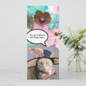 ELEGANT CAT, BIG DIVA PET EN ROZEN BIRTHDAY PARTIJ KAART (Staand voorkant)