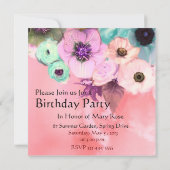 ELEGANT CAT, BIG DIVA PET EN ROZEN BIRTHDAY PARTIJ KAART (Achterkant)