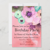 ELEGANT CAT, BIG DIVA PET EN ROZEN BIRTHDAY PARTIJ KAART (Achterkant)