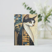 Elegant Cat Briefkaart (Staand voorkant)