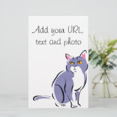 Elegant Cat Briefpapier (Staand voorkant)