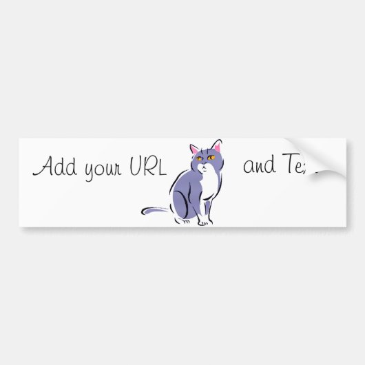 Elegant Cat Bumpersticker (Voorkant)