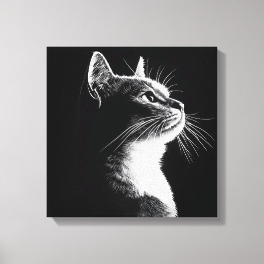 Elegant Cat Canvas Afdruk (Voorkant)