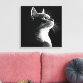 Elegant Cat Canvas Afdruk (Insitu (Woonkamer))