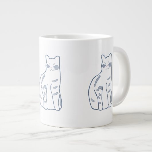 Elegant Cat Design Grote Koffiekop (Voorkant rechts)