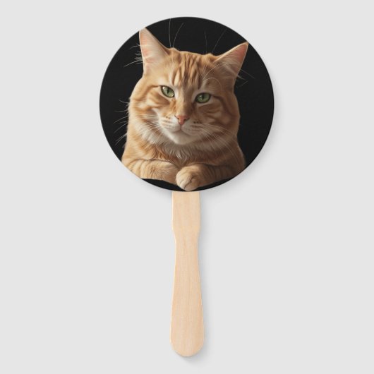 Elegant Cat Fan – Cool Style with Feline Flair Handwaaier (Voorkant)