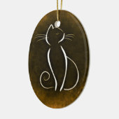 Elegant Cat, hagekletje Keramisch Ornament (Links)