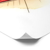 Elegant Cat in Traditional Japanese Kimono Cute Poster (Hoek)