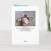 ELEGANT CAT MET BIG DIVA-PET, PINK ROSES Valentijn Feestdagen Kaart (Achterkant)