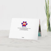 ELEGANT CAT MET DIVA-PET, PINK ROSES Vaderdag Kaart (Achterkant)