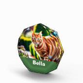 Elegant Cat Ornament Uw Pet Foto (Rechts)