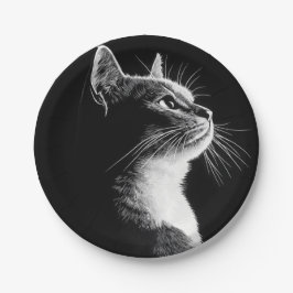Elegant Cat Papieren Bordje