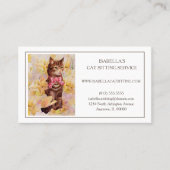 Elegant Cat Sitter Visitekaartje (Voorkant)