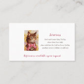 Elegant Cat Sitting Services Visitekaartje (Achterkant)