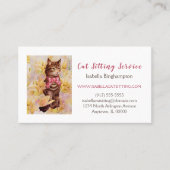 Elegant Cat Sitting Services Visitekaartje (Voorkant)