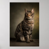 Elegant Cat Studio Portrait Poster (Voorkant)