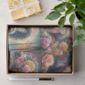 Elegant Cat Victorian Flower Garden Decoupage  Tissuepapier (Geschenk)