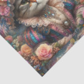 Elegant Cat Victorian Flower Garden Decoupage  Tissuepapier (Detail)