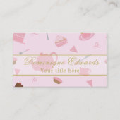 Elegant Catering Chef Coffee Winkelroze goud Visitekaartje (Voorkant)