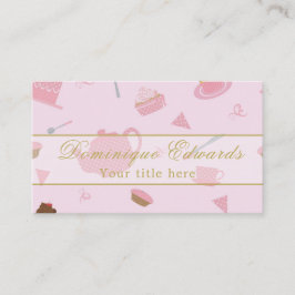 Elegant Catering Chef Coffee Winkelroze goud Visitekaartje
